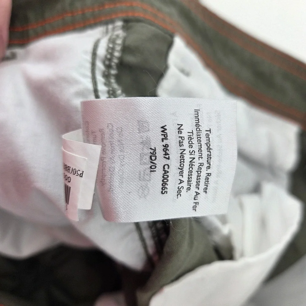 Eddie Bauer Cargo Shorts‎ Mens 34 Green Cotton Outdoor Gorpcore Utility